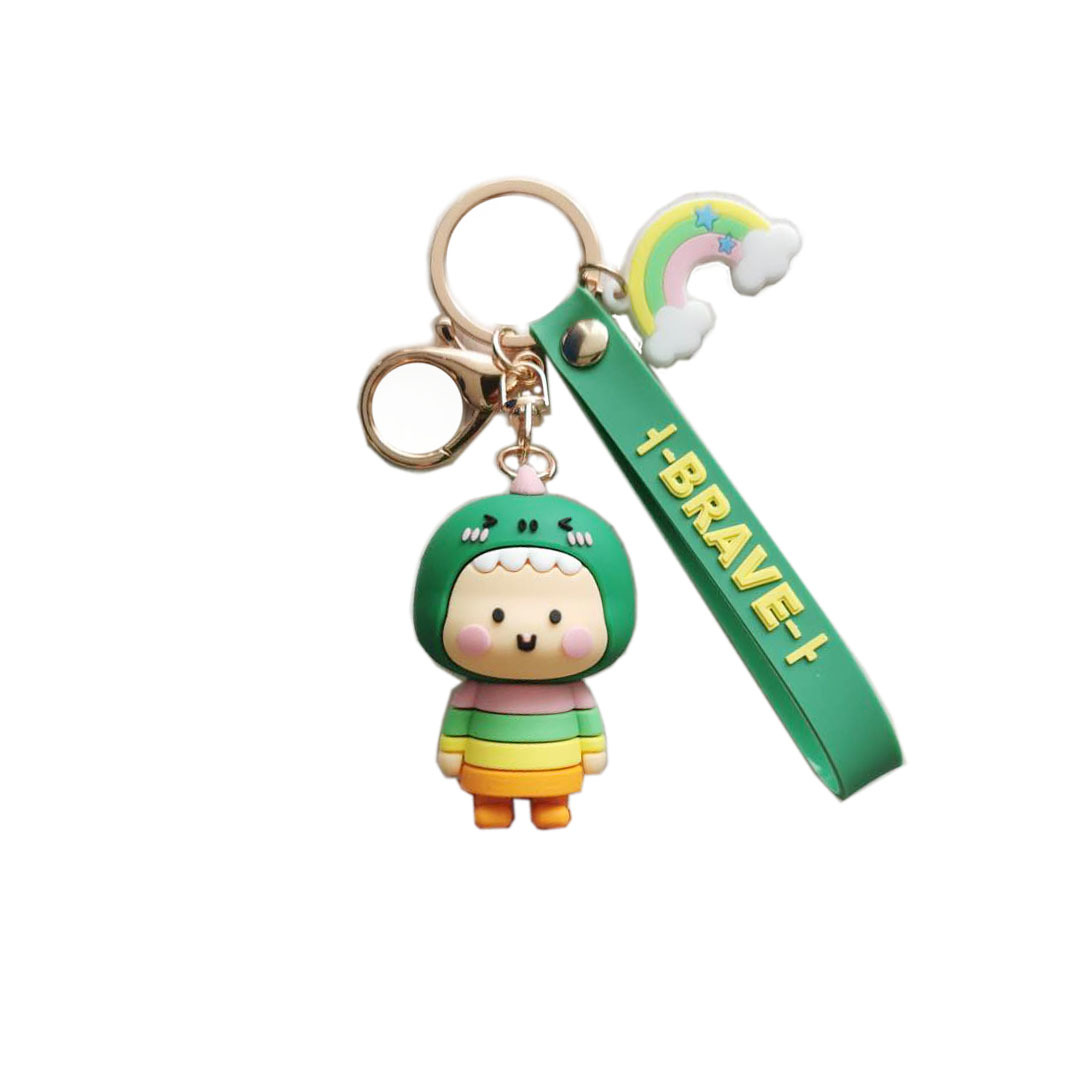 Cartoon dinosaur sister doll car key chain South Korean female creative bag key small pendant gifts wholesale tide Item Picture