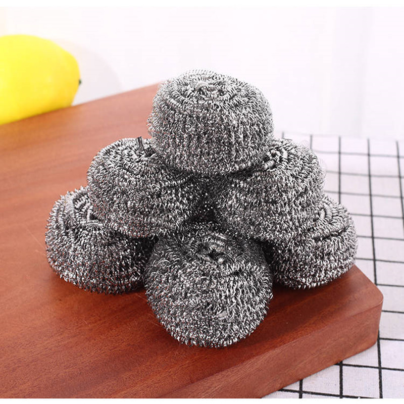 20g 410 steel wire stainless steel ball cleaning household kitchen dish steel ball steel wool bowl washing pot wire ball details Picture