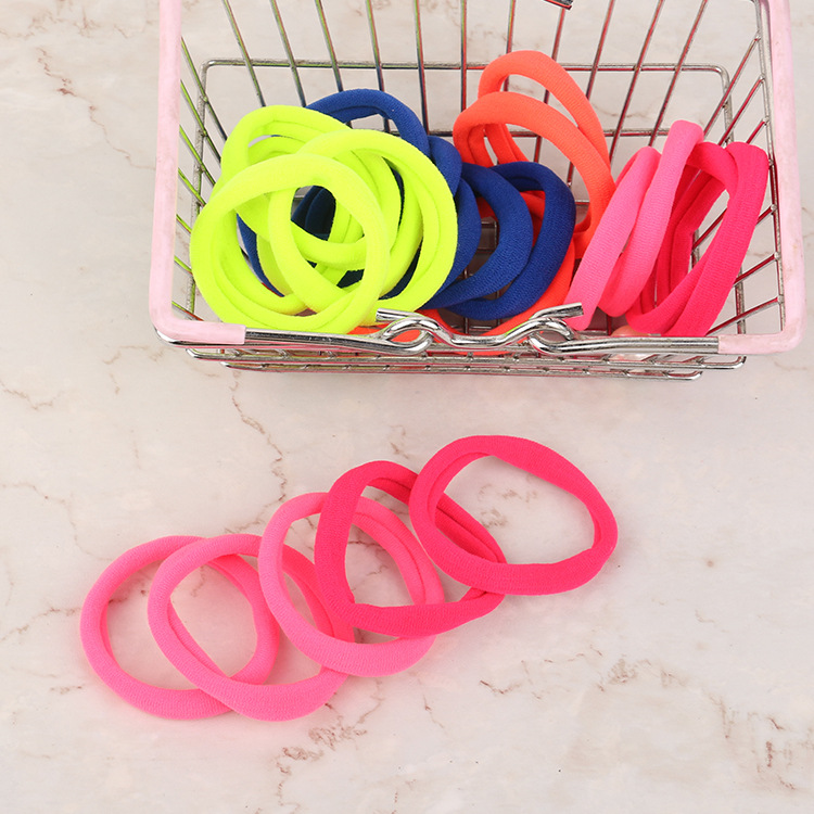 Korean version of high elastic towel hair coil without seam hair rope leather band candy color leather band wool coil manufacturers wholesale details Picture
