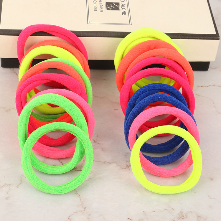 Korean version of high elastic towel hair coil without seam hair rope leather band candy color leather band wool coil manufacturers wholesale full figure