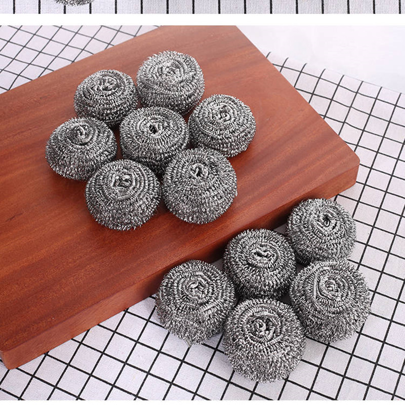 20g 410 steel wire stainless steel ball cleaning household kitchen dish steel ball steel wool bowl washing pot wire ball Specification drawing