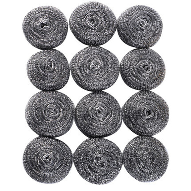 20g 410 steel wire stainless steel ball cleaning household kitchen dish steel ball steel wool bowl washing pot wire ball Item Picture