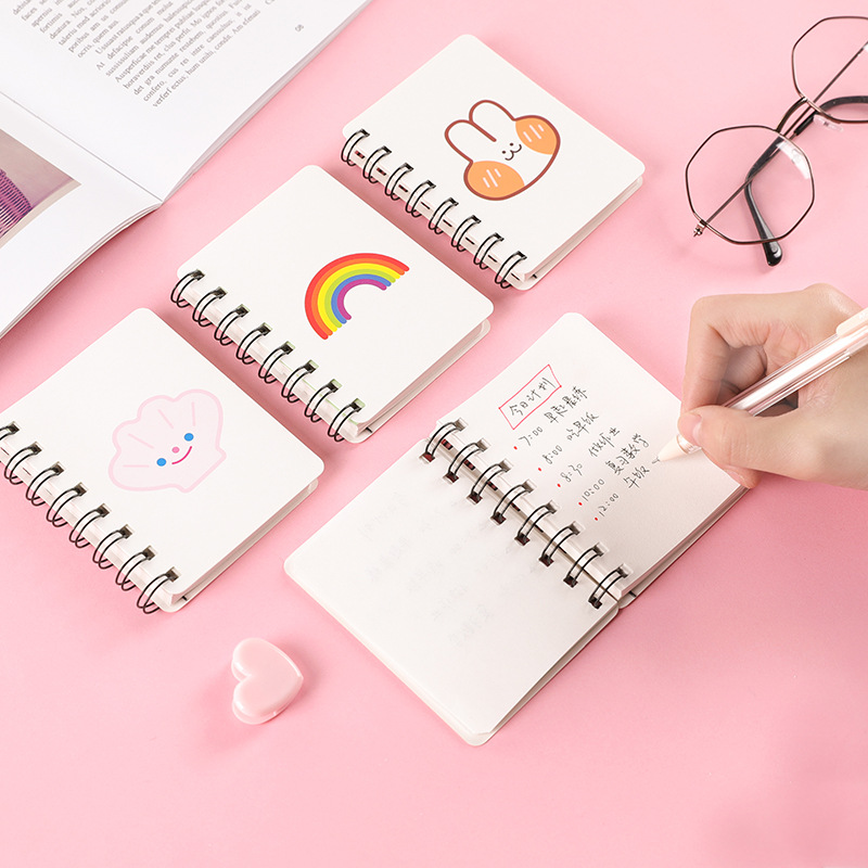 ins hyuna wind side down A7 coil this lovely student portable notepad notebook pocket small book Specification drawing