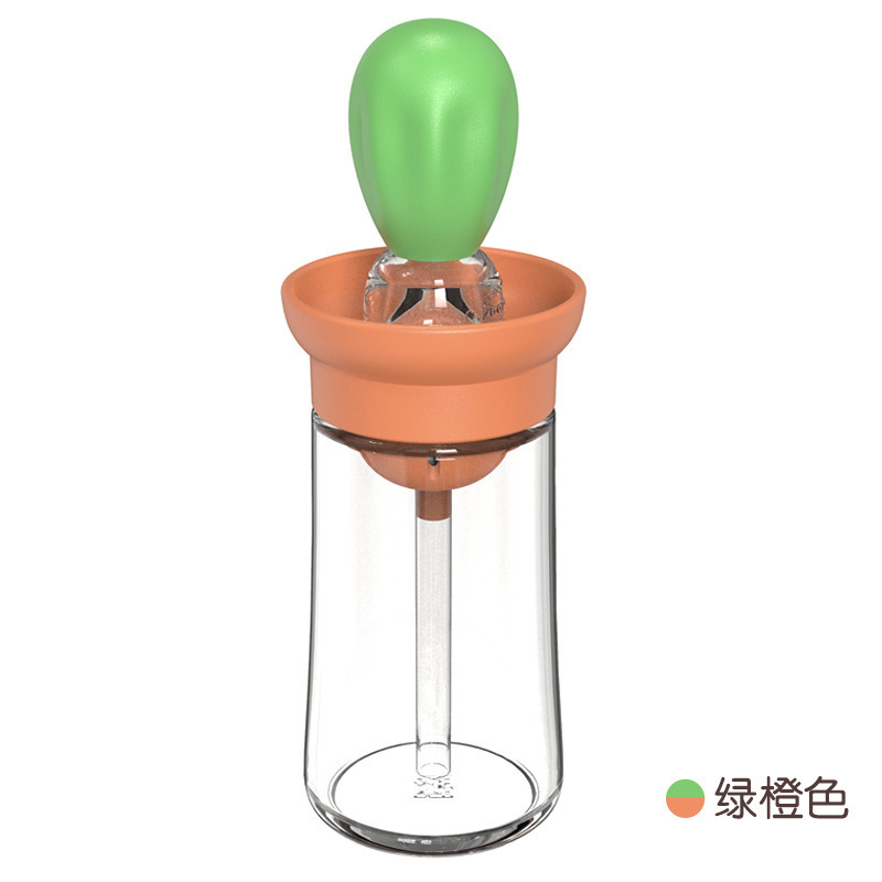 High temperature resistant pressing type outdoor silicone brush head barbecue brush water drop oil pot bowl to measure oil bottle brush oil bottle Item Picture