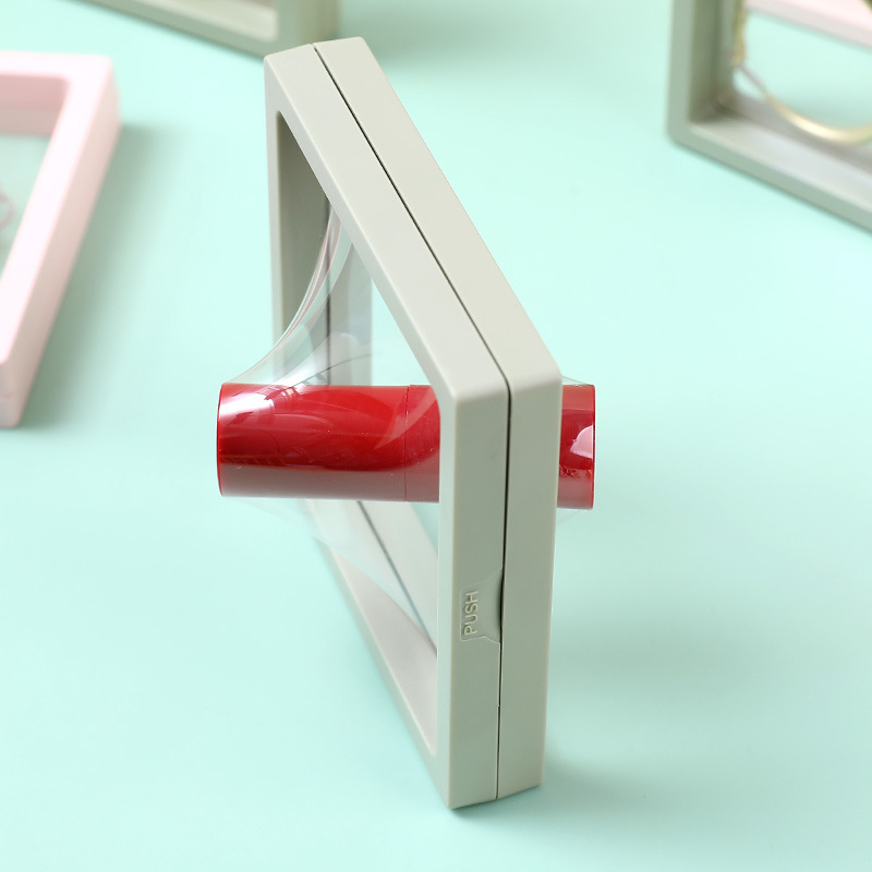 Anti-oxidation pe film jewelry box portable transparent storage box Earrings earrings earrings necklace film suspension display box details Picture