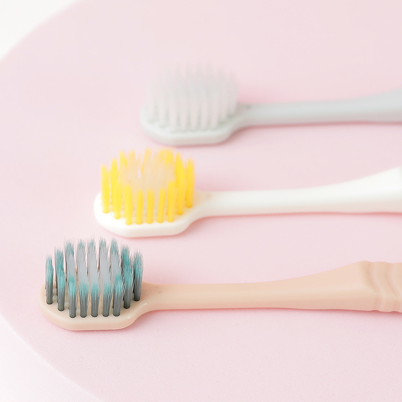 Japanese plain wide head toothbrush Macaron single soft hair Japanese adult soft hair toothbrush trade customized wholesale Application Scenario