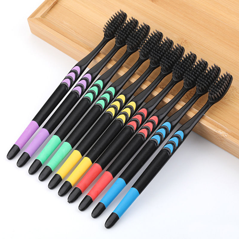 Explosive direct toothbrush bamboo charcoal ten small moon adult soft hair nano river's lake spread explosive Specification drawing