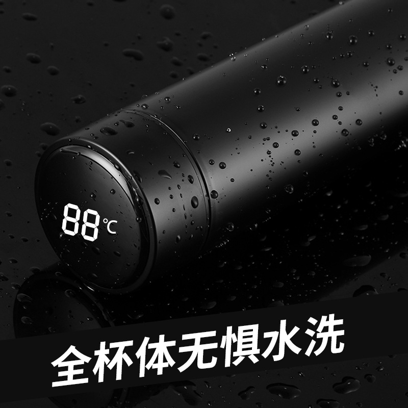 Intelligent thermos cups for male and female students portable water cups creative personality trend large capacity simple temperature measuring tea cups details Picture