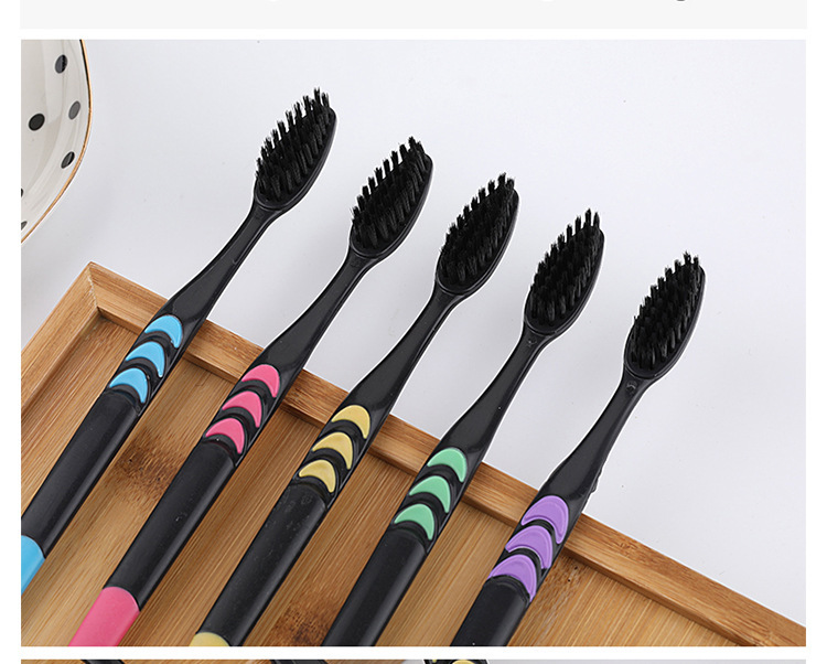 Explosive direct toothbrush bamboo charcoal ten small moon adult soft hair nano river's lake spread explosive Item Picture