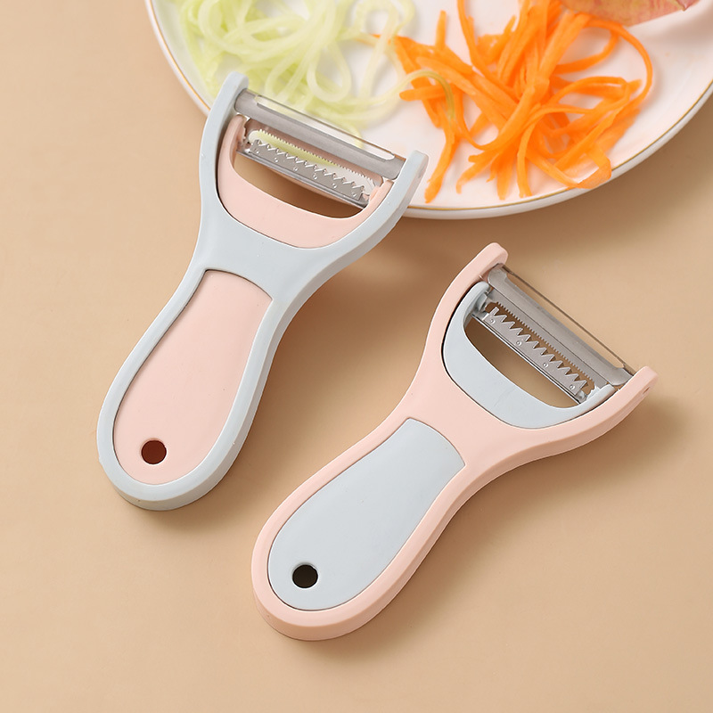 Multifunctional 2-in-1 paring knife Kitchen stainless steel peeler potato and fruit peeler wire scraper knife grater full figure
