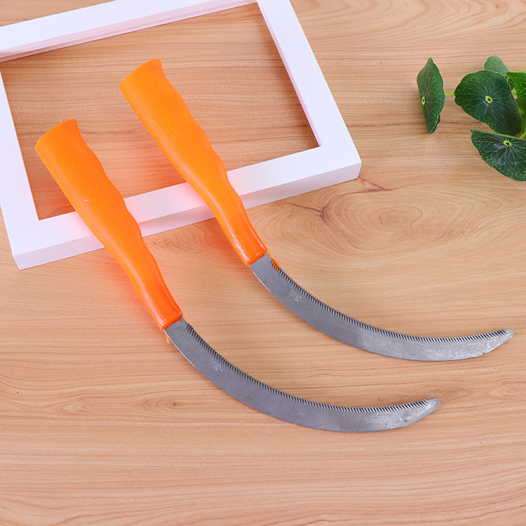 Two yuan shop farm tools wo serrated grass cutting knife garden tools grass cutting serrated knife small sickle Specification drawing