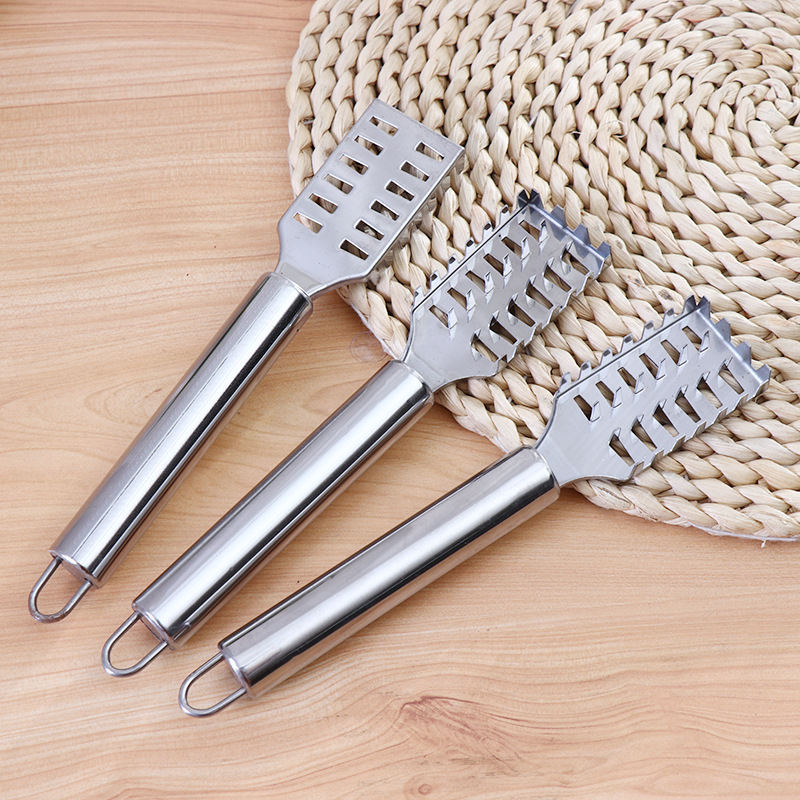 Kitchen gadgets stainless steel fish scale planer stainless steel fish brush scraping fish scale removing knife brush full figure