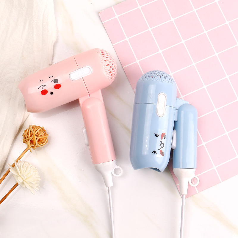 Cute cartoon mini hair dryer Student dormitory hair dryer folding home portable hot and cold air blower Application Scenario
