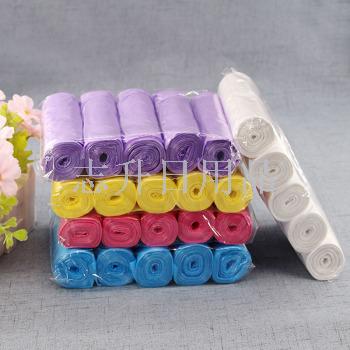 200G garbage bag new material 45*50 medium point break type thickened 5 continuous roll color household plastic bag details Picture