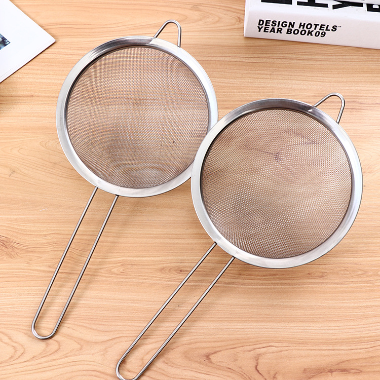 Household non-magnetic stainless steel wide edge colander 16# wide edge oil filter kitchen gadget Specification drawing