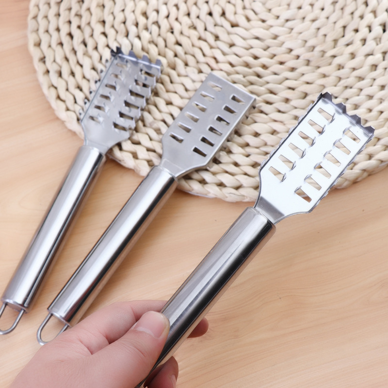 Kitchen gadgets stainless steel fish scale planer stainless steel fish brush scraping fish scale removing knife brush Specification drawing