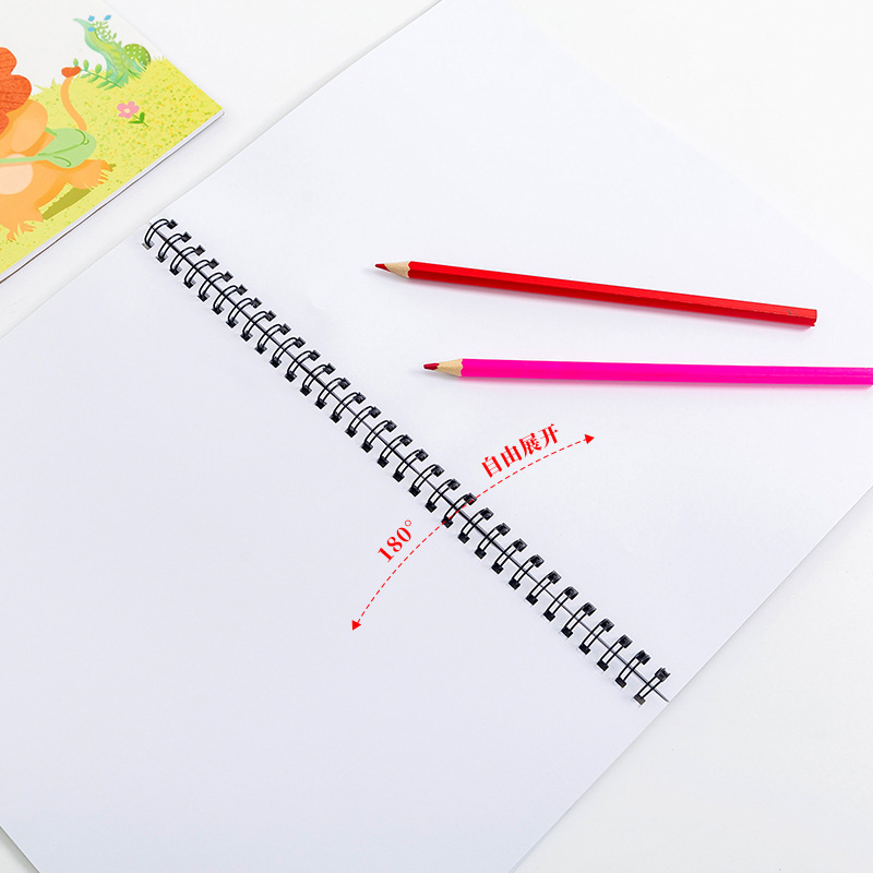 Children cute cartoon drawing book hand-painted graffiti drawing book primary school coil blank drawing sketchbook wholesale Application Scenario
