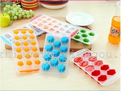 Refrigerator quick-frozen homemade ice ice mold multi - shape thickened plastic bottom silicone elastic ice lattice appliance details Picture