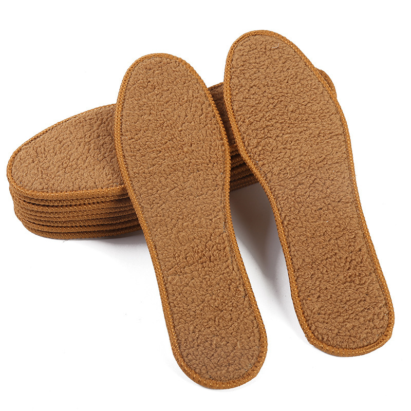 Camel wool insole warm wool thick imitation sheep fur one men and women deodorant breathable sweat absorption insole manufacturers wholesale Item Picture