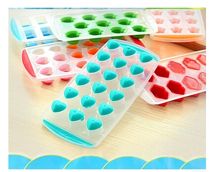 Refrigerator quick-frozen homemade ice ice mold multi - shape thickened plastic bottom silicone elastic ice lattice appliance full figure