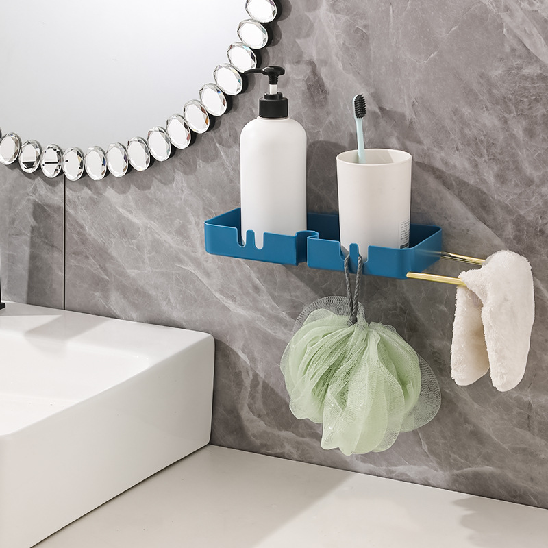 Towel rack without perforating bathroom rack, shower holder adjusts shower head fixed base rack Application Scenario