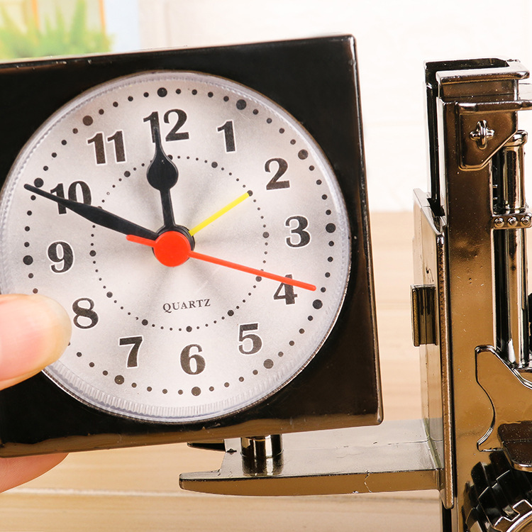 Creative retro forklift model alarm clock children students bedside study pendant clock electronic gift alarm clock Specification drawing