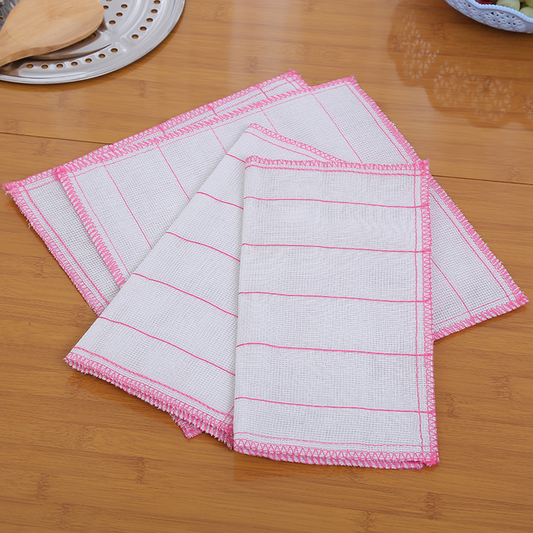 Non - oiled wood fibre four - layer red edge dishcloth dishcloth Specification drawing