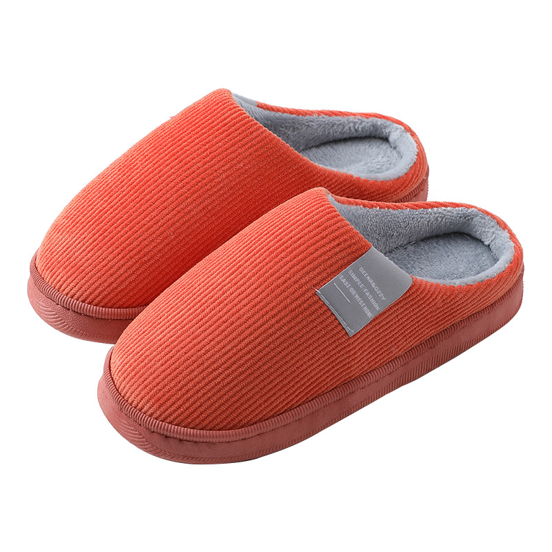 2020 cotton slippers women's home autumn and winter home indoor warm lovers plush household non-slip thick bottom moon shoes Item Picture