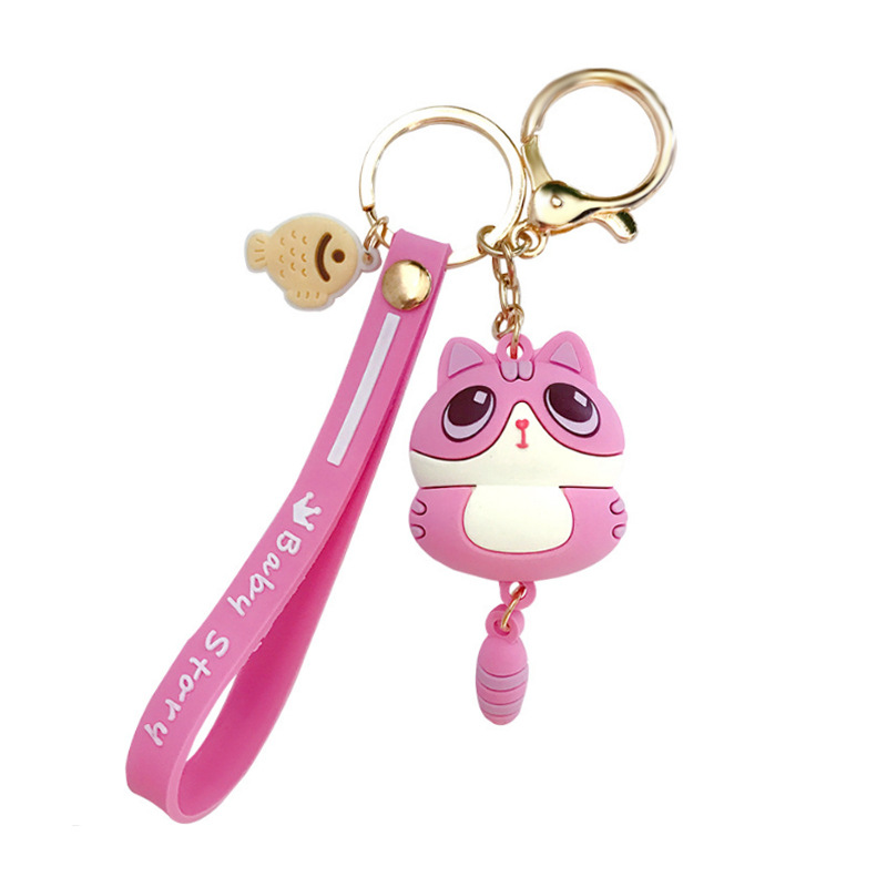 New cartoon doll cute Kitty key chain pendant cute net celebrity couple kitten key chain bag pendant Item Picture