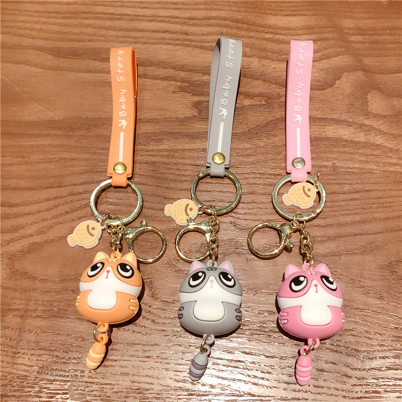 New cartoon doll cute Kitty key chain pendant cute net celebrity couple kitten key chain bag pendant Specification drawing