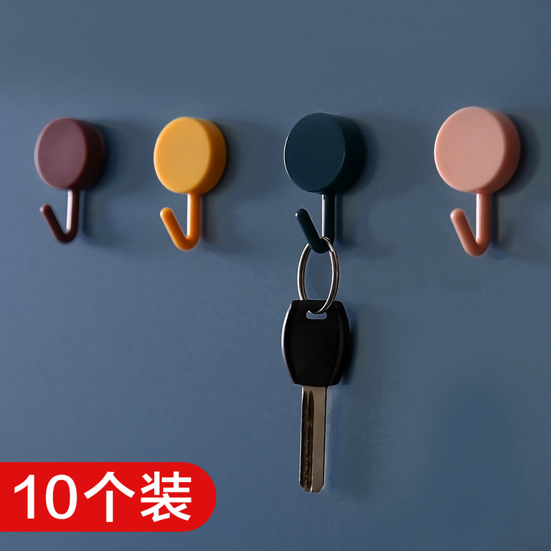 Stick hook lovely creative stick hook decoration stick no hole wall stick small hook wall hanging creative Nordic simple full figure