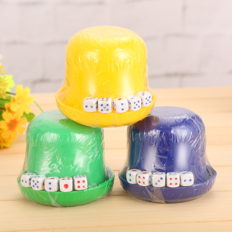 Independent packaging plastic dice box set bar club die cup custom KTV game die cup color cup set details Picture