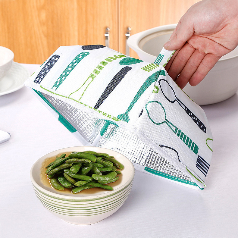 Creative folding cover vegetable cover table cover food insulation cover aluminum foil food cover table dust cover Application Scenario
