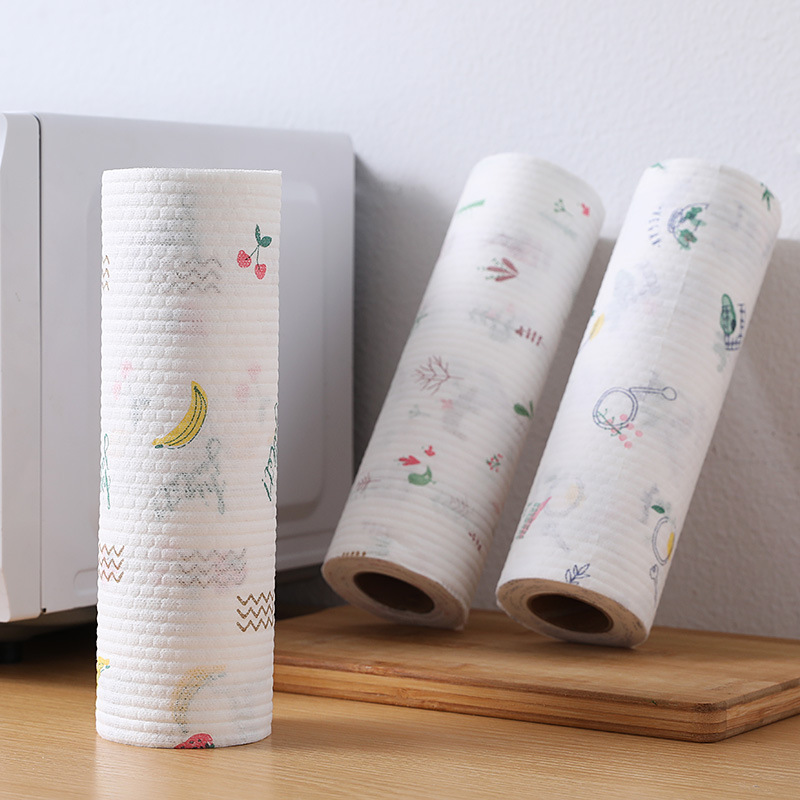 Disposable cleaning printing lazy rag 100 cleaning cloth non-oily dish washing cloth absorbent non-woven decontamination paper wipe towel full figure