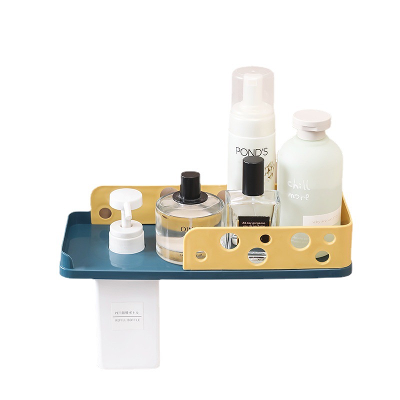 Bathroom rack bathroom hole-free toilet bathroom wall wall hanging shower gel storage rack Item Picture