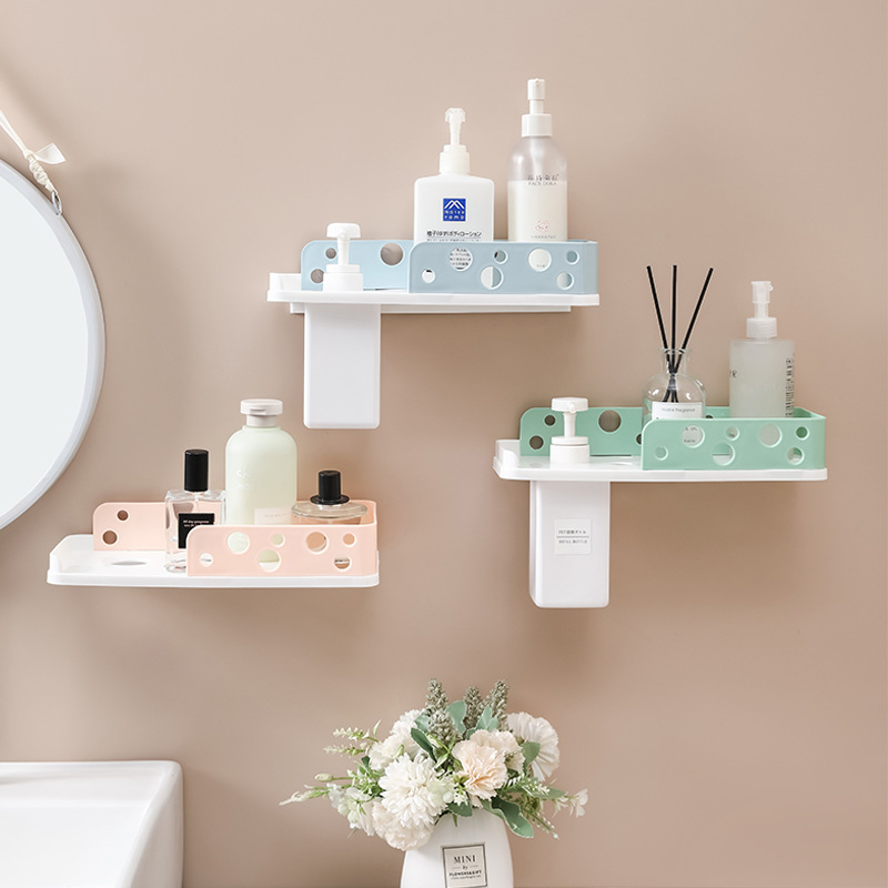 Bathroom rack bathroom hole-free toilet bathroom wall wall hanging shower gel storage rack full figure