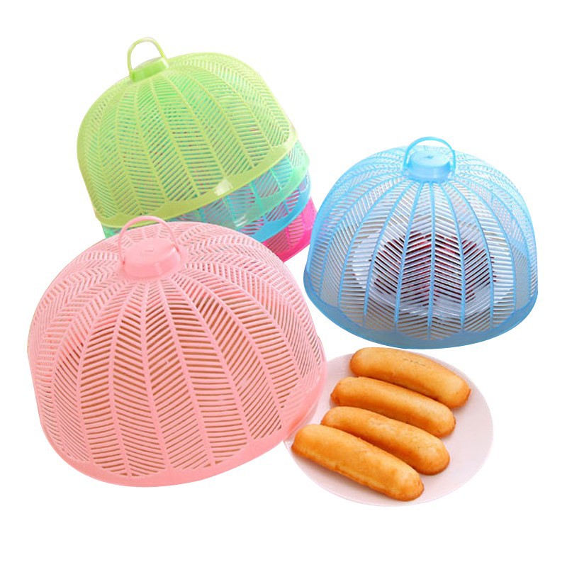 Colorful plastic table cover food cover kitchen summer fly-proof insect cover round cover food cover details Picture