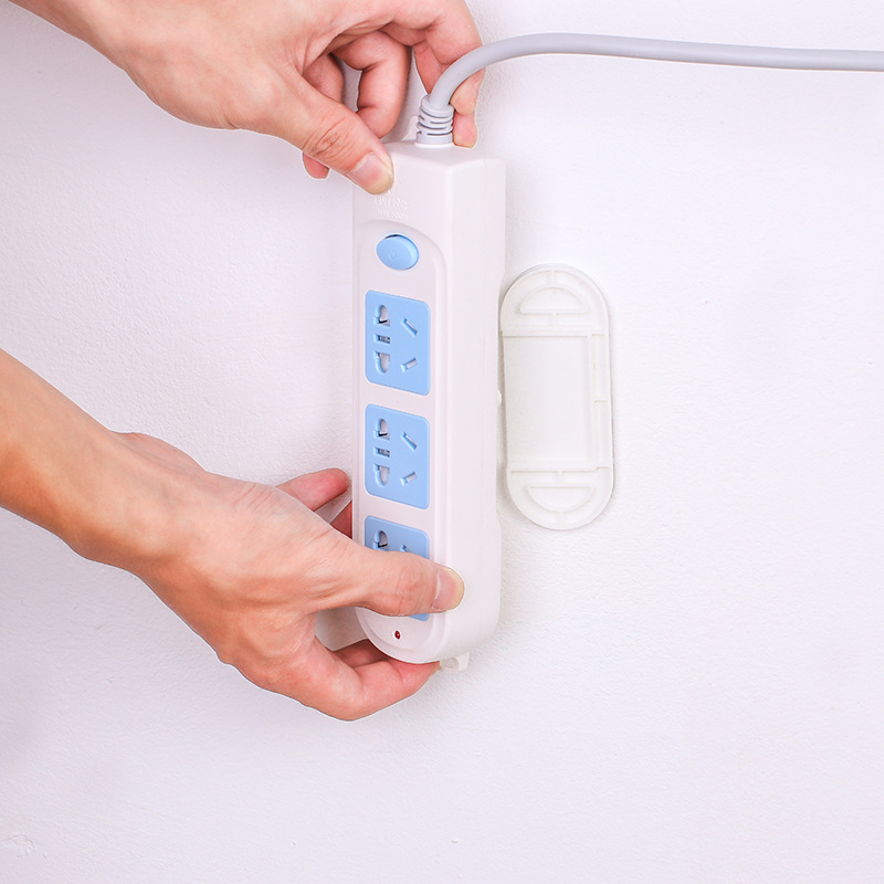 Row and insert fixer wall mount storage trackless row and hole free plug board socket wall mount type details Picture