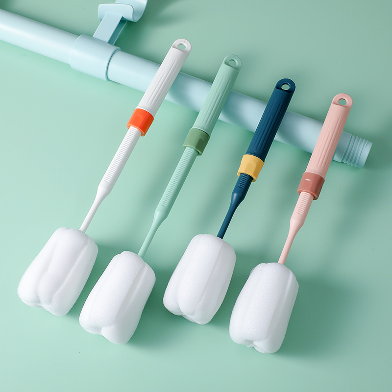 1139 retractable extended handle sponge cup brush cleaning brush Thermos cup kettle brush washing cup milk bottle cleaning brush Specification drawing