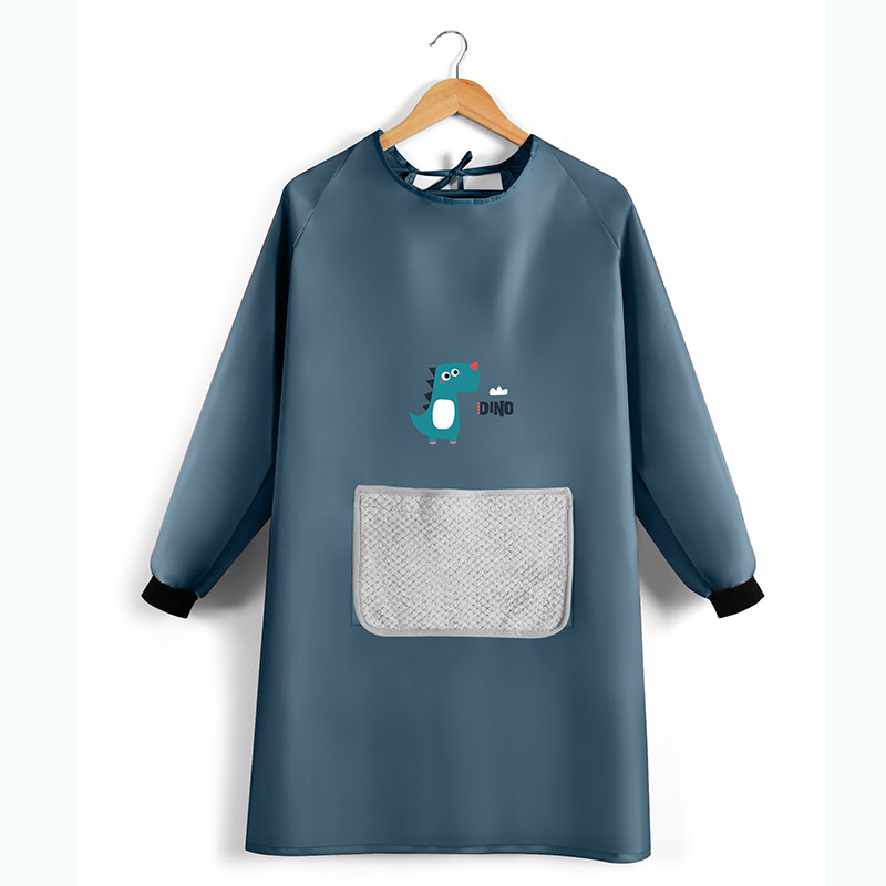 Home long sleeve apron can wipe hands waterproof and oil-proof smock female fashion kitchen cooking waist adult work clothes men Application Scenario