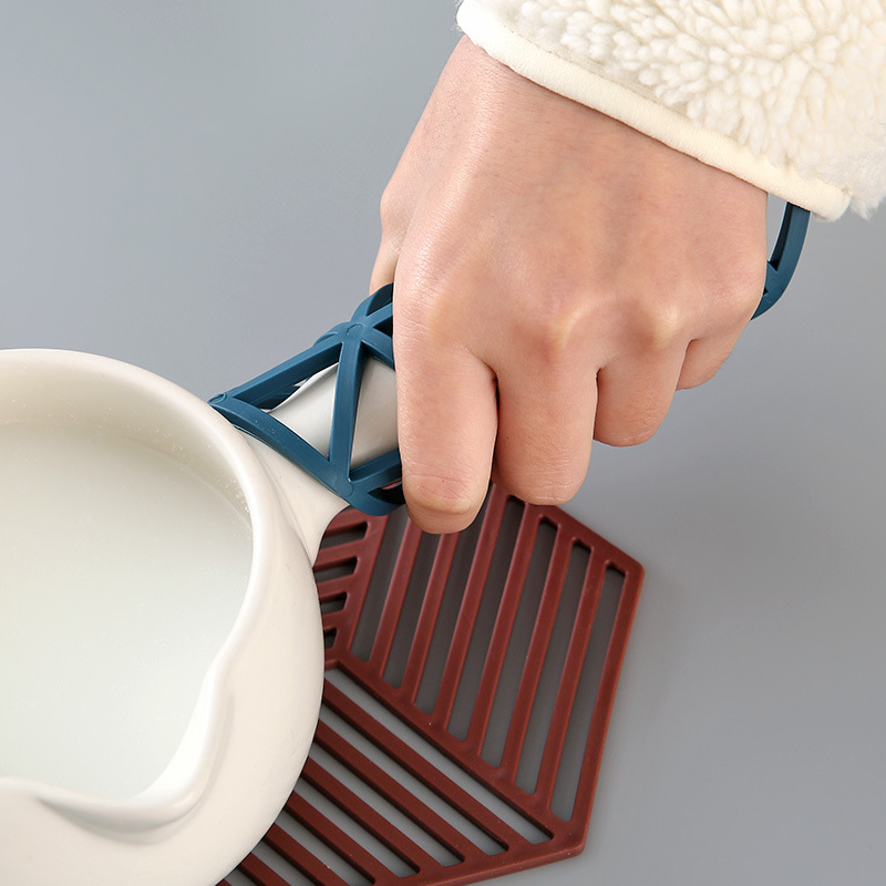 Silicone table mat heat insulation mat Nordic anti-ironing mat bowl mat household kitchen pan mat dish mat vegetable mat place mat Specification drawing