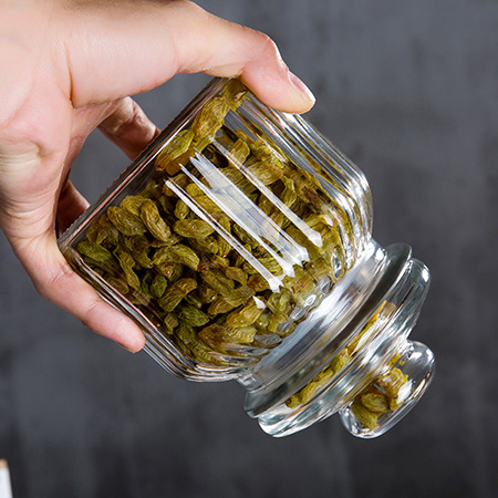 Glass tea canister sealed canister small transparent bottle small storage canister grain storage canister glass canister Application Scenario