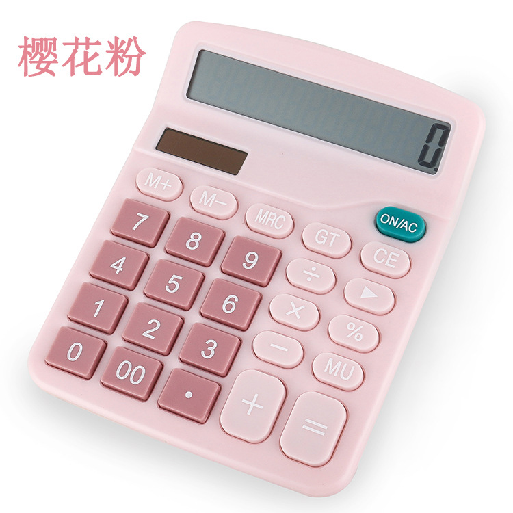 12 bit true solar calculator Large screen dual Power Supply Financial Accounting Computer Office Supplies calculator Specification drawing