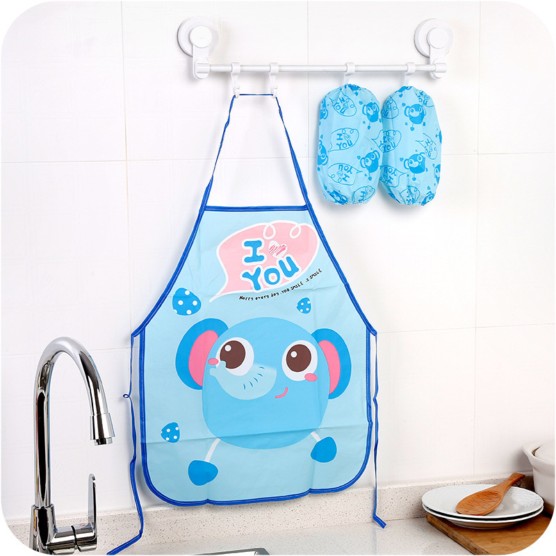 Children eating apron waterproof backdressing baby painting smock baby sleeveless bib wholesale Specification drawing