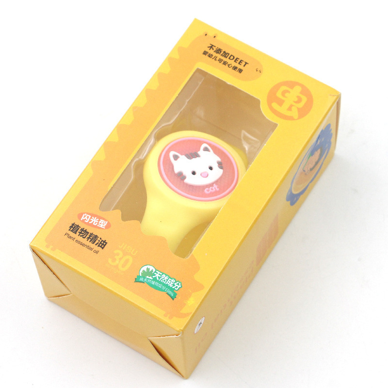 Douyin summer flash cartoon mosquito control non-toxic children adult outdoor plant essential oil mosquito repellent silicone mosquito control bracelet Item Picture