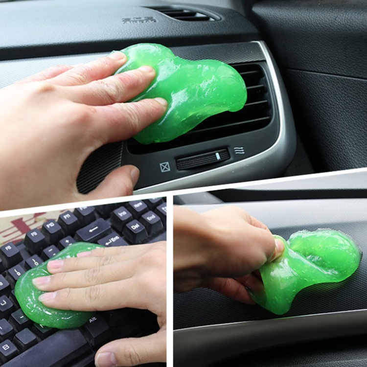 80g computer keyboard dust cleaning mud car air outlet magic soft glue multi-functional crystal cleaning clay Specification drawing