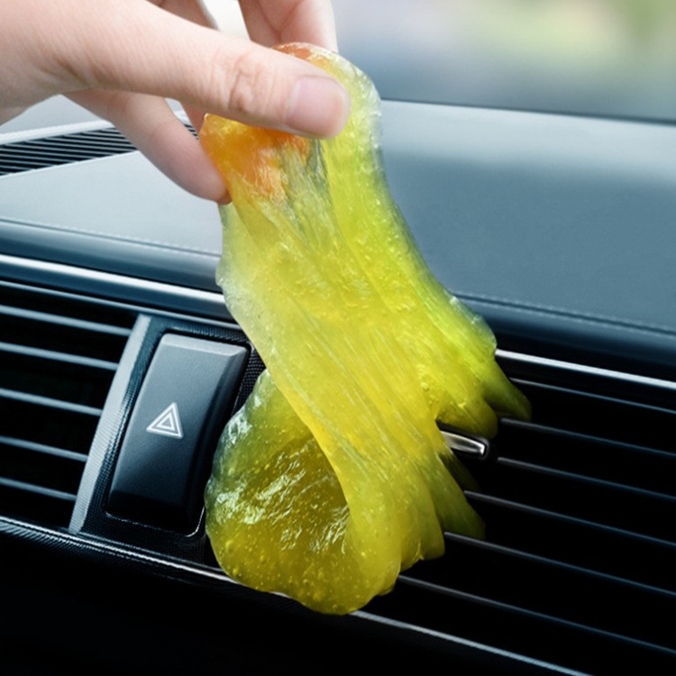 80g computer keyboard dust cleaning mud car air outlet magic soft glue multi-functional crystal cleaning clay details Picture
