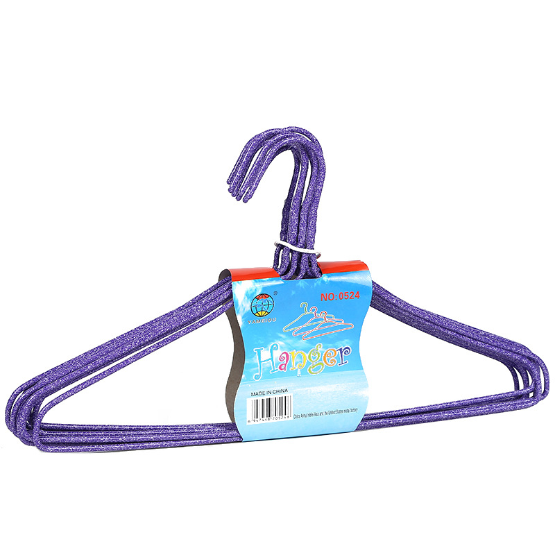 0524 Simple and thickened metal impregnated non-trace air drying clothes rack color household wardrobe adult non-slip clothes rack Item Picture
