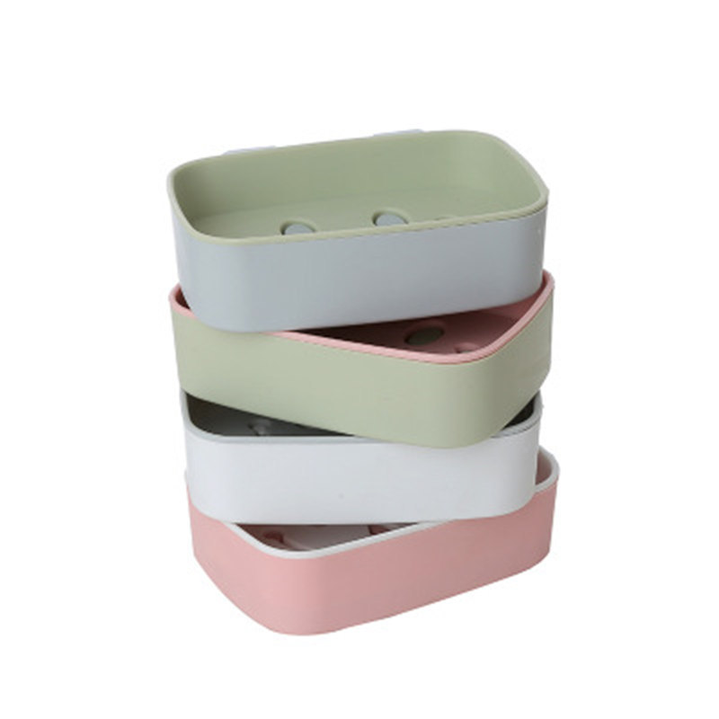 Manufacturers wholesale creative toilet two-layer smiley face soap box multi-layer bathroom soap rack drain soap box Item Picture