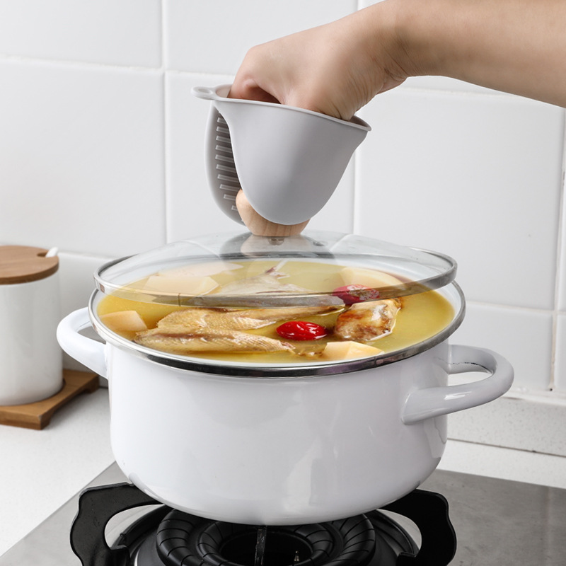 Silicone anti-hot glove bowl clamp kitchen heat insulation dish clamp bowl holder baking oven heat insulation sleeve Specification drawing